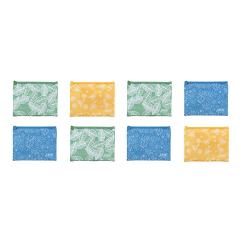 8PK Celco We Mean Green Enviro Recycled Pencil Cases Assorted