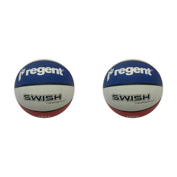 2PK Regent Swish Basketball Indoor/Outdoor Kids Toy Size 7 Red/White/Blue