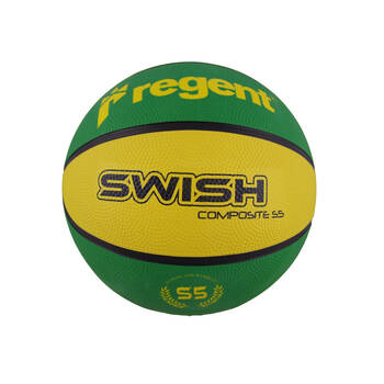 Regent Swish Indoor/Outdoor Rubber Basketball Size 5 Green/Yellow