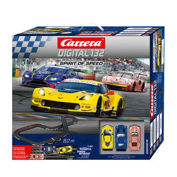 Carrera Spirit Of Speed - 3 Car Set 8m 1:32 Slot Car Childrens Toy Set 8y+