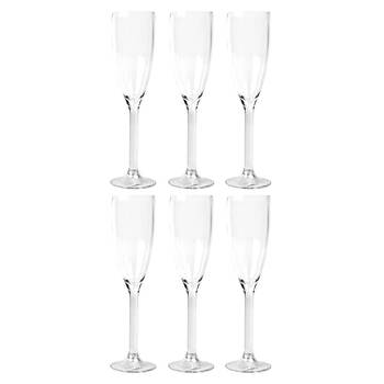 6PK Impact 160ml Champagne Flute Cup Polycarbonate - Clear