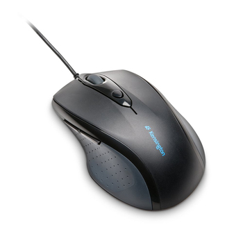 Kensington Pro Fit Wired Full Size USB Ergonomic Mouse For Laptop - Black