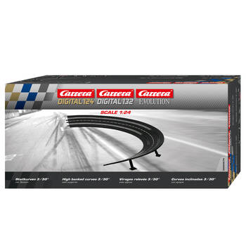 6pc Carrera Curve Track 3/30° Racing Accessory Toy Set 8y+