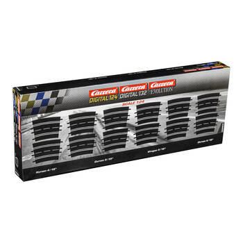 12pc Carrera Curve Track 4/15° Race Slot Car Accessory Toy 8y+