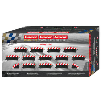 14pc Carrera Outside Shoulder For Curve 4/15 Race Track Accessory Toy 8y+