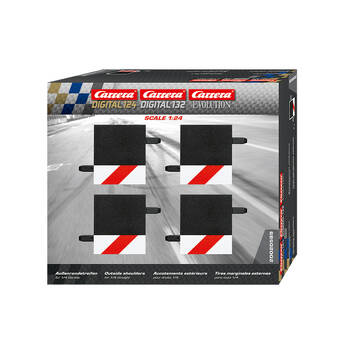 4pc Carrera Shoulder 1/4 Straight Racing Toy Car Accessory 8y+