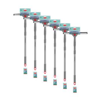 6PK Boxsweden Prime Window Squeegee With Extendable Handle for Cleaning