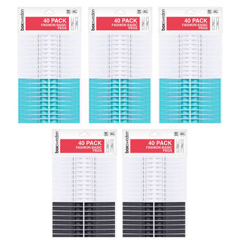 5x 40pc Boxsweden Clothes Pegs