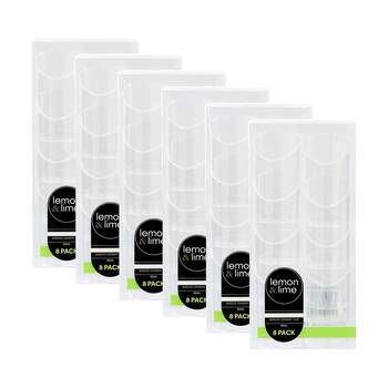 6x 8pc Lemon and Lime Mini Luxe Angled Dessert Cup 85ml Reusable Cups