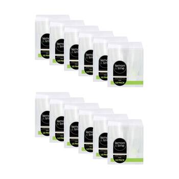 12x 10pc Lemon and Lime Mini Luxe Round Dessert Cup 300ml Reusable Cups