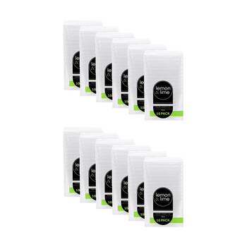 12x 10pc Lemon and Lime Mini Luxe Square Dessert Cup 125ml Reusable Cups