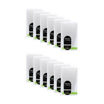 12x 8pc Lemon and Lime Mini Luxe Square Dessert Cup 220ml Reusable Cups