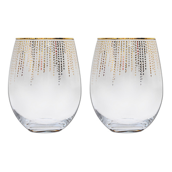 2pc Ladelle Twinkle Glass Drink/Beverage Tumbler 500ml Set 8.5x11cm