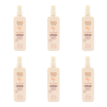6PK Sugar Baby Out Glowing 140ml Natural Glow Face & Decolletage Self Tan Water