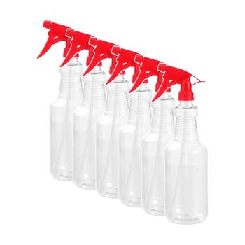 6PK Boxsweden Prime Multipurpose Clear Trigger Spray Bottle 1L Assorted