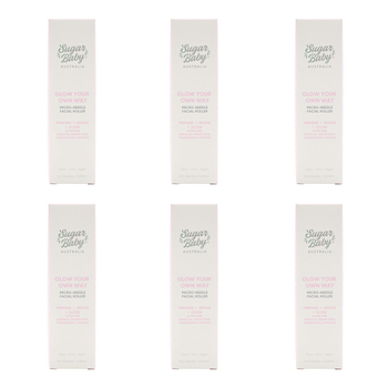 6PK Sugar Baby Glow Your Own Way Micro Needle Facial Roller Silver