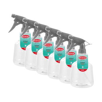 6PK Boxsweden Prime Spray Bottle 500ml Empty with Adjustable Nozzle Assorted