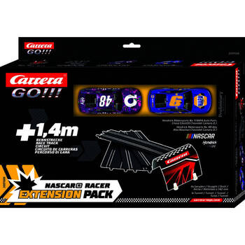 Carrera NASCAR Racer Extension Pack - w/ 2 Cars & 4 Straight Track 4.5x39x15.5cm