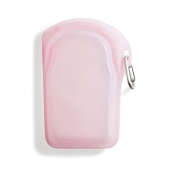 Stasher Silicone Reusable 532ml/18cm Go Bag w/ Clip - Pink