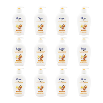 12PK Dove 250ml Nourishing Hand Wash Shea Butter & Warm Vanilla Scent