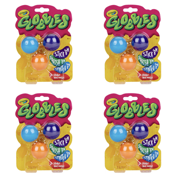 12pc Crayola Kids/Childrens Globbles Squeezy Orbs Assorted 48m+