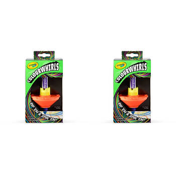 2PK Crayola Colourwhirls Spin Art Educational Toy Neon Asstd 6y+