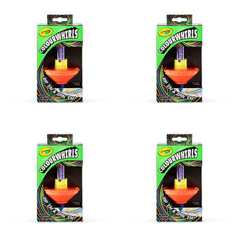 4PK Crayola Colourwhirls Spin Art Educational Toy Neon Asstd 6y+
