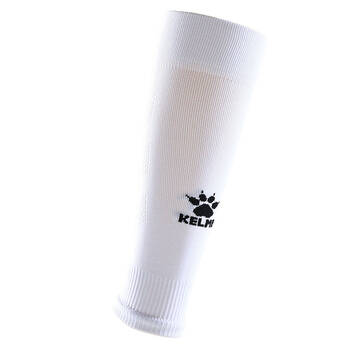 Kelme Sport Footless Soccer Socks/Calf Sleeve Grip Sock Compatable White