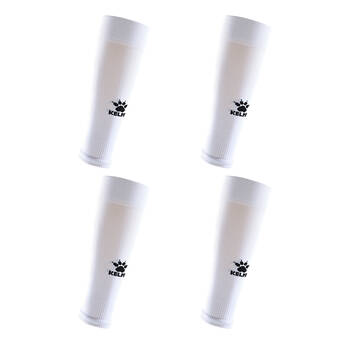 4PK Kelme Sport Footless Soccer Socks/Calf Sleeve Grip Sock Compatable White