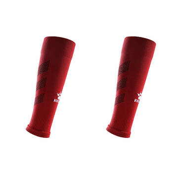 2PK Kelme Sport Footless Soccer Socks/Calf Sleeve Grip Sock Compatable Red