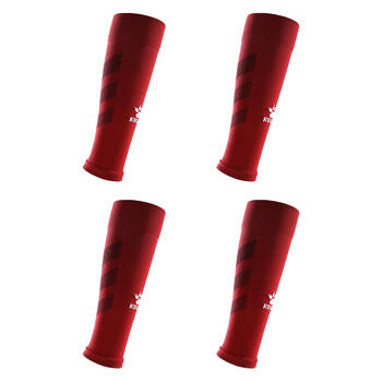 4PK Kelme Sport Footless Soccer Socks/Calf Sleeve Grip Sock Compatable Red