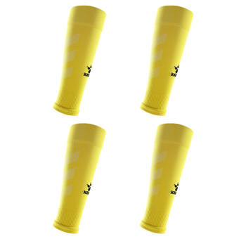 4PK Kelme Sport Footless Soccer Socks/Calf Sleeve Grip Sock Compatable Yellow