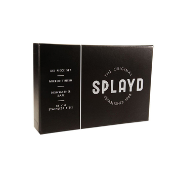 6pc Splayd Black Label 14.5cm Stainless Steel Mini Knife/Spork Set - Silver