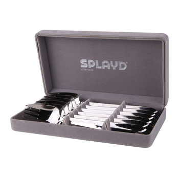 6pc Splayd Luxury 18cm Stainless Steel Mirror Knife/Spork Set - Silver