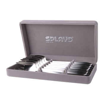 6pc Splayd Luxury 18cm Stainless Steel Satin Knife/Spork Set - Silver