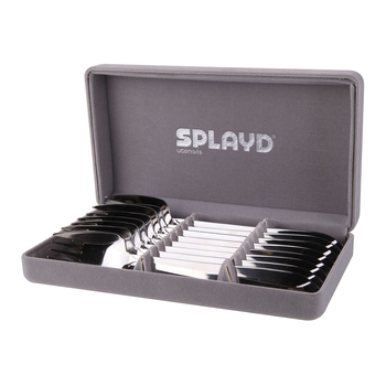 8pc Splayd Luxury 18cm Stainless Steel Mirror Knife/Spork Set - Silver
