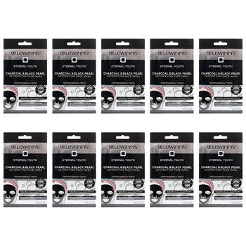 10PK Dr Lewinns 20ml Charcoal & Black Pearl Detoxifying Face Mask