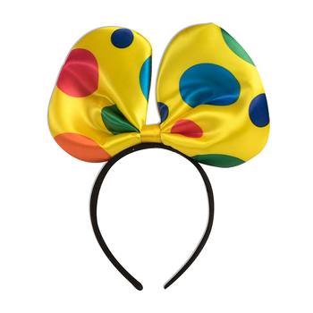 Forum Novelties Clown Polka Dot Adult Headband Shiny Satin Party Costume