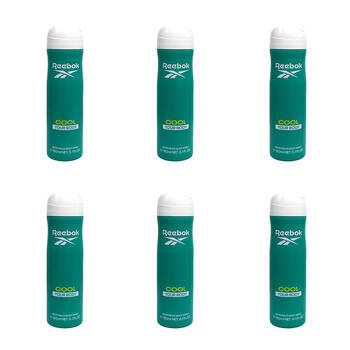 6PK Reebok Women Deodorant Scented Body Spray Fragrance 150ml Cool Your