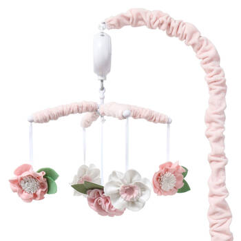 The Peanutshell Baby/Infant Musical Mobile Pink Floral 0y+