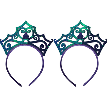 2PK Disney Princess Ariel Iridescent Plastic Headband Tiara Kids Costume