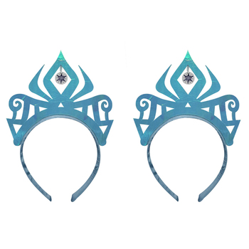2PK Disney Frozen Elsa Iridescent Plastic Headband Tiara Kids Costume
