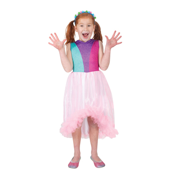 Poppy Deluxe Trolls 3 Costume Party Kids/Chidlren Size 4-6y
