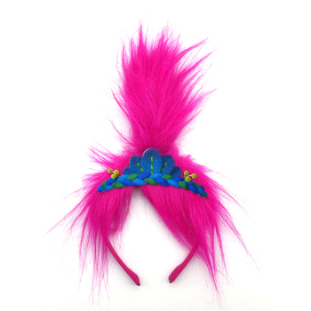Poppy Trolls 3 Headband w/ Attached Hair Kids 3y+ Pink