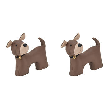 2PK Annabel Trends Animal Doorstop 29x27cm Home Decor - Brown Dog