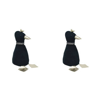 2PK Annabel Trends Animal Doorstop 24x34cm Home Decor - Duck Black