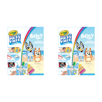 2PK Crayola Colour Wonder Mess Free Colouring Pages w/ Marker Bluey 3y+