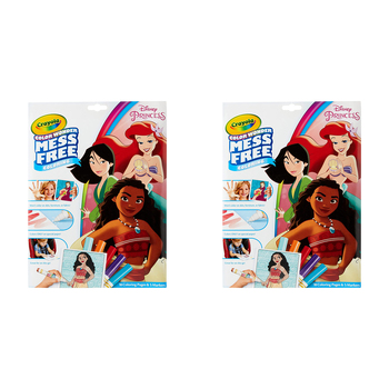2PK Crayola Colour Wonder Mess Free Colouring Pages w/Marker Disney Princess 3+