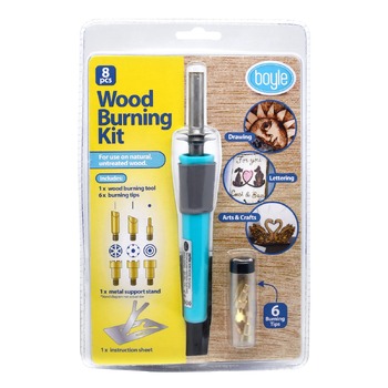 Boyle Wood Burning Pen Tool Pyrography Craft Kit w/ 6x Tips