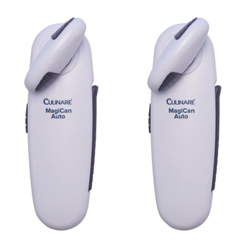 2x Culinare Magican Auto Stainless Steel Can Opener - White